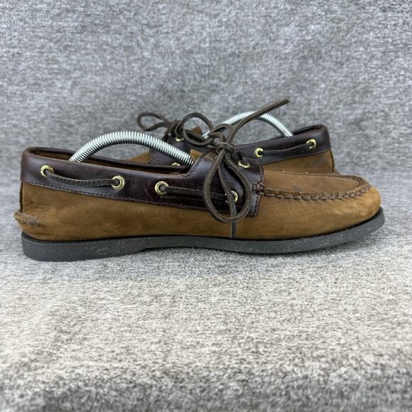 ✅Sperry Authentic Original A/O Boat Shoe Mens 10.5 Wide 2 Eye Brown Buck Leather - Picture 10 of 11